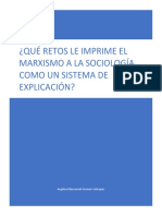 Qué Retos Le Imprime El Marxismo A La Sociología Como Un Sistema de Explicación