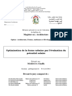 Optimisation de La Forme Urbaine Par L'évaluation Du Potentiel Solaire