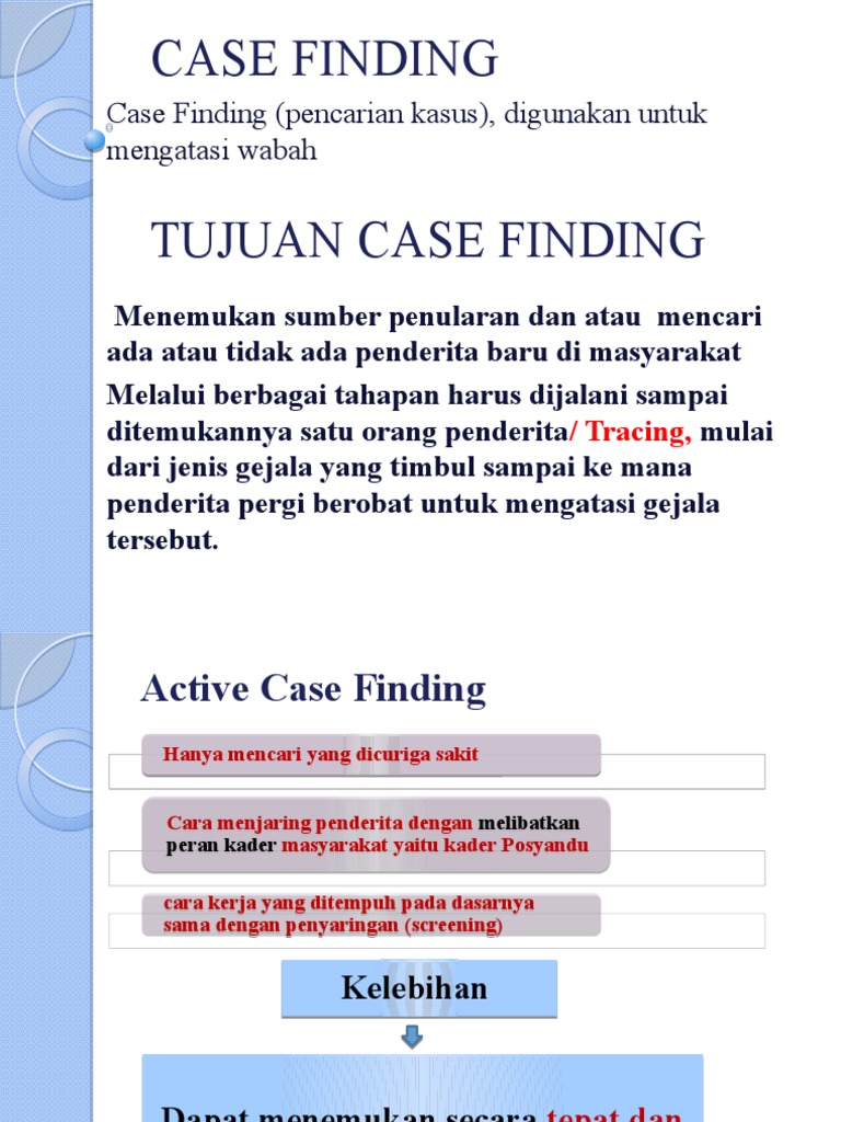 Tujuan dan Metode Case Finding | PDF | Pengembangan Diri | Kesehatan ...