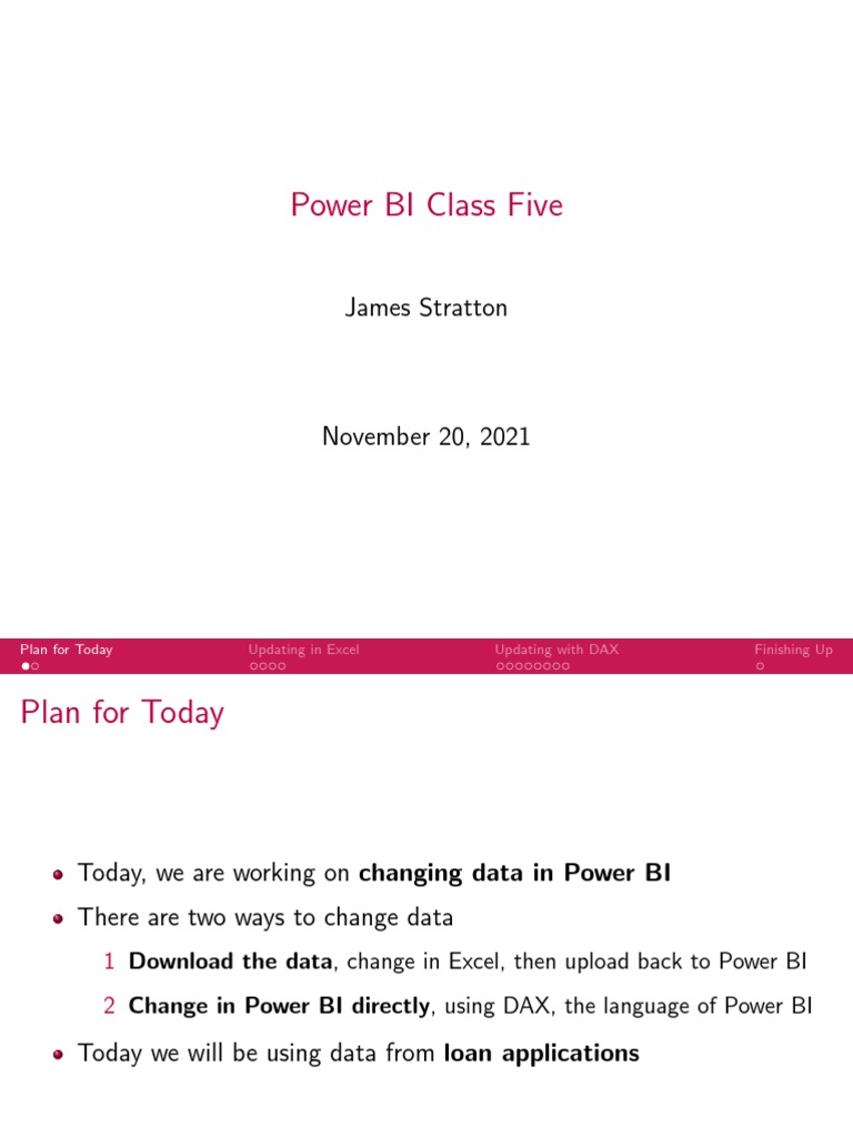 Power BI Class 5 | PDF | Microsoft Excel | Computing