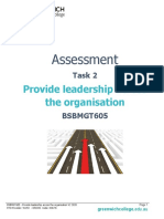 Assessment: Provide Leadership Across The Organisation