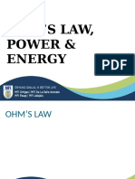 Ohm's Law, Power & Energy Lesson