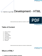 Front End Development - HTML