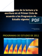 la enseñanza de la lectura y la escritura en los programas de estudio