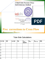 Five Corrections To Cross Flow Pressure Drop ..: Actual Shell Side Pressure Drop: Bell-Delaware Method