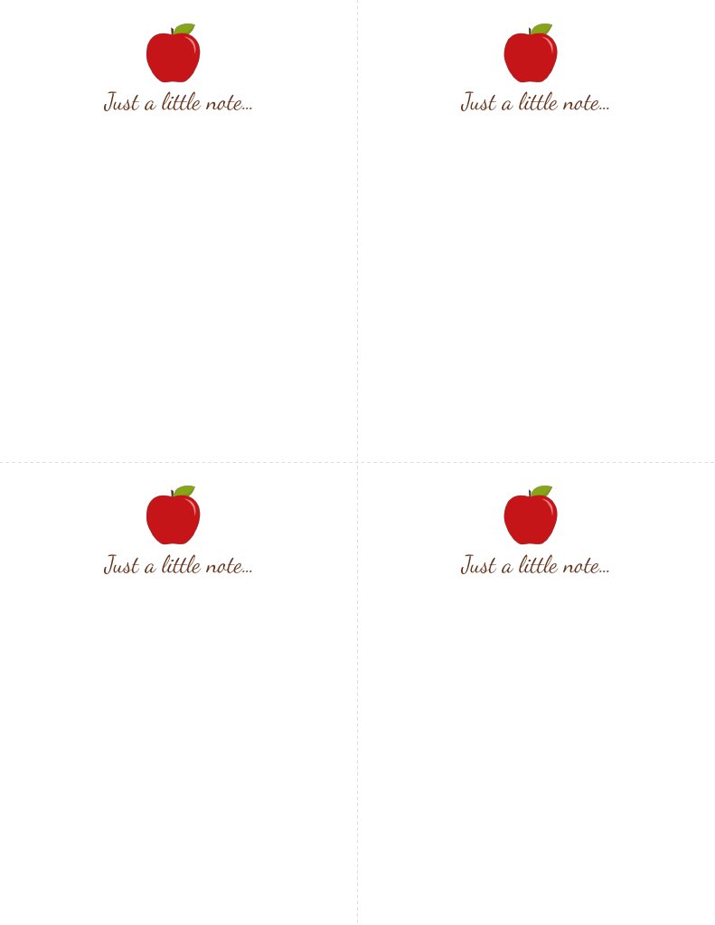 Free Printable Teacher Note Cards | PDF
