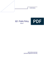 SC1: Public Policy: Course Manual