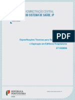 Especificações técnicas para gases medicinais e aspiração