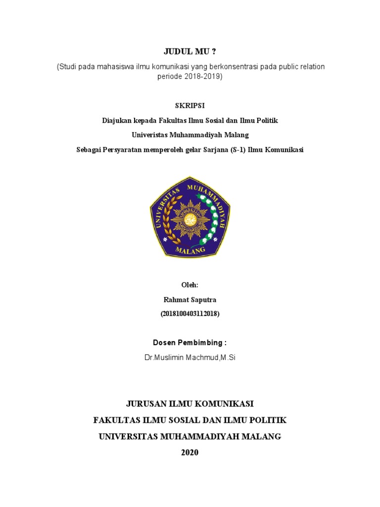 Studi PR Mahasiswa Komunikasi UMM | PDF