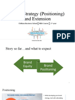Brand Strategy (Positioning) and Extension: Chitkara Business School MBA Course 2 Year