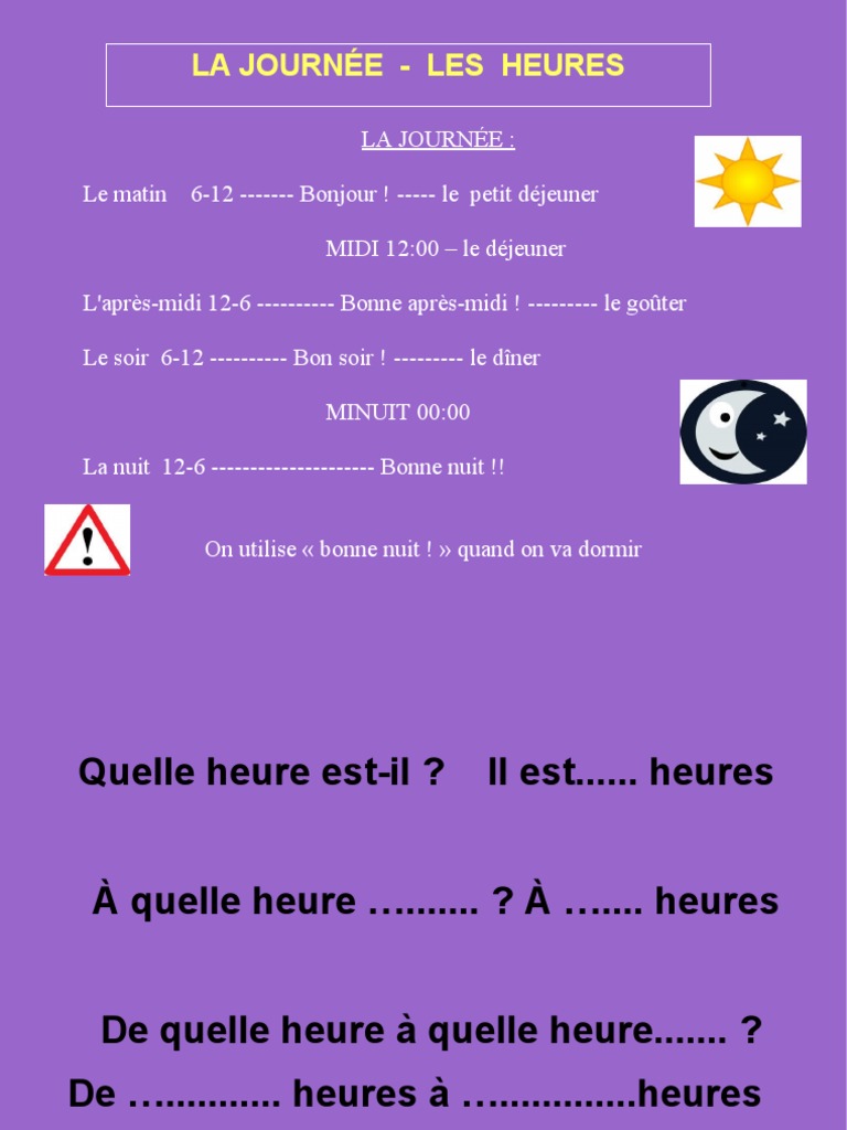 L heure En Espagnol Exercices Pdf Les Heures Liste de Vocabulaire - 52995 | PDF