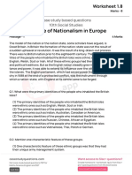 (Worksheet 1.8) - (The Rise of Nationalism in Europe)