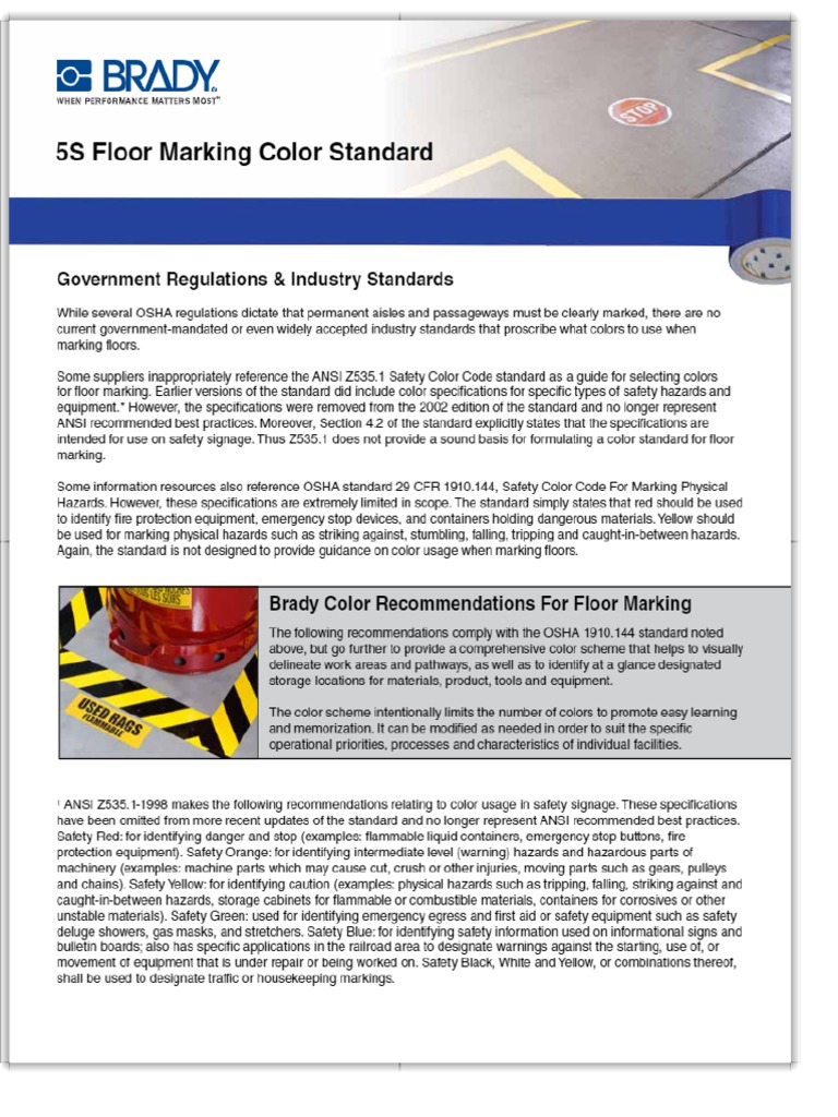 5S Floor Marking Color Standard PDF PDF