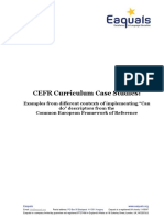 CEFR Curriculum Case Studies Examples From Different Contexts of Implementing Can Do Descriptors From The CEFR