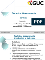 Technical Measurements: EDPT 704