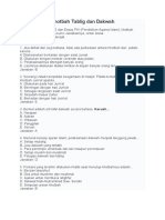 Soal Khutbah, Tabligh, Dakwah PG & Essay