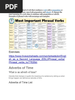 Phrasal Verbs-Adverbs of Time