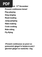 Present Continuous Tense!