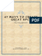 47 Ways To Create Great NPCs For Your Campaign