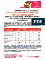 2020-10-30 - Comunicado - OEP 2020 Prepárate Con CCOO-Adams Importantes Descuentos en La Preparación