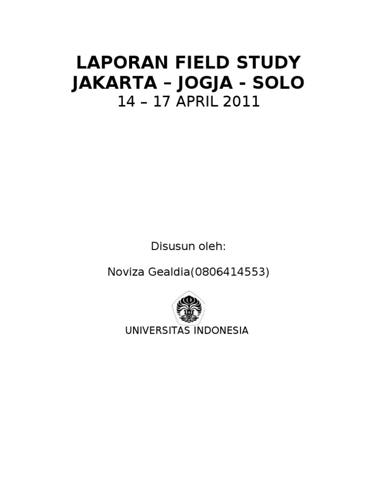 Laporan Field Study MICE di Solo | PDF | Perjalanan | Kajian Bahasa Asing