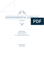 ENVIRONMENTAL SCIENCES ASSIGNMENTS SUBMITTED BY SARAH SHAHID KHAN