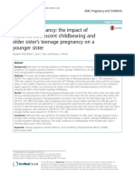 Teenage Pregnancy: The Impact of Maternal Adolescent Childbearing and Older Sister 'S Teenage Pregnancy On A Younger Sister