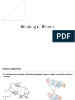 Calculating Stresses and Strains in Beams Subject to Bending