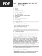 Unit 5 Measurement and Scaling Techniques: 5.0 Objectives