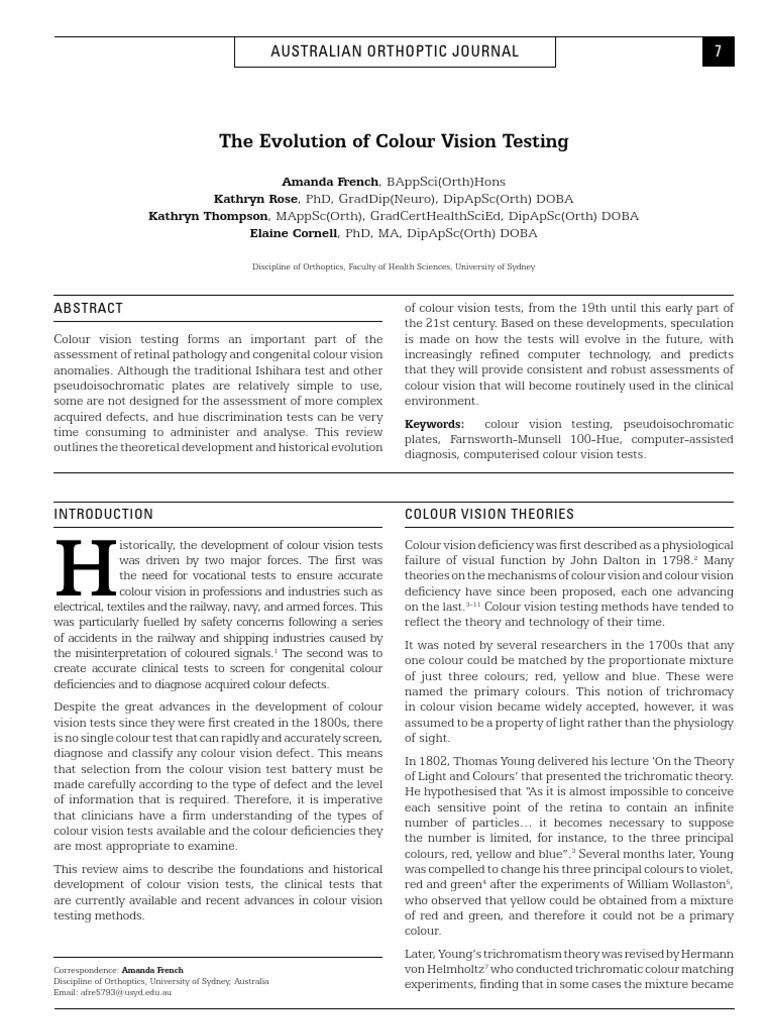 Colour Vision Tests | PDF | Computer Monitor | Color