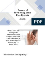Process of Submitting Error Free Reports
