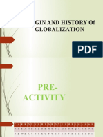 Origin and History of Globalization