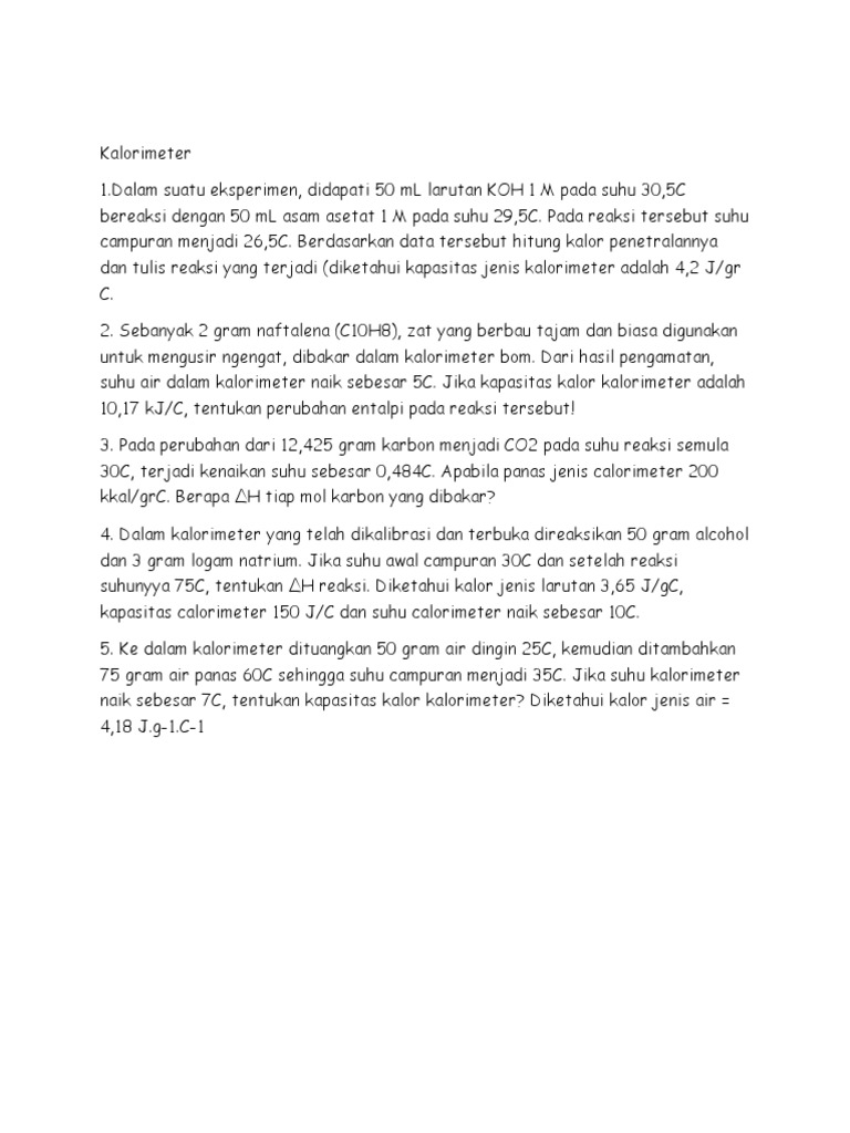 Kumpulan Soal Kimia | PDF
