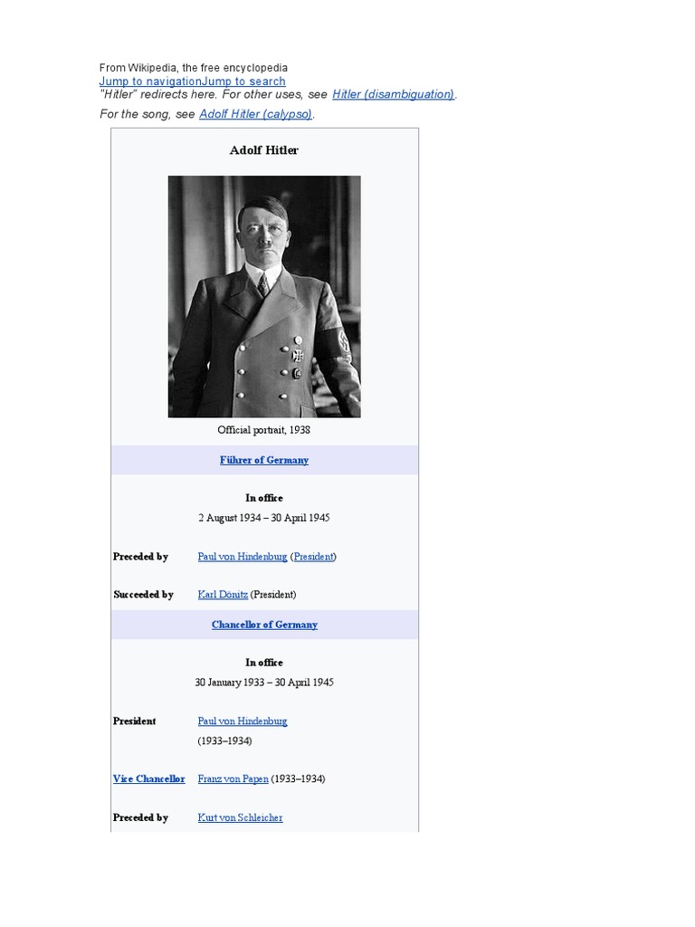 Adolf Hitler: 