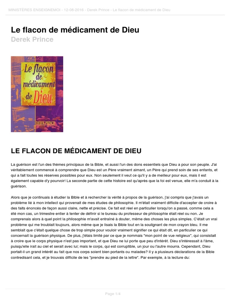 Guérison par la Parole de Dieu | PDF | Dieu | Âme