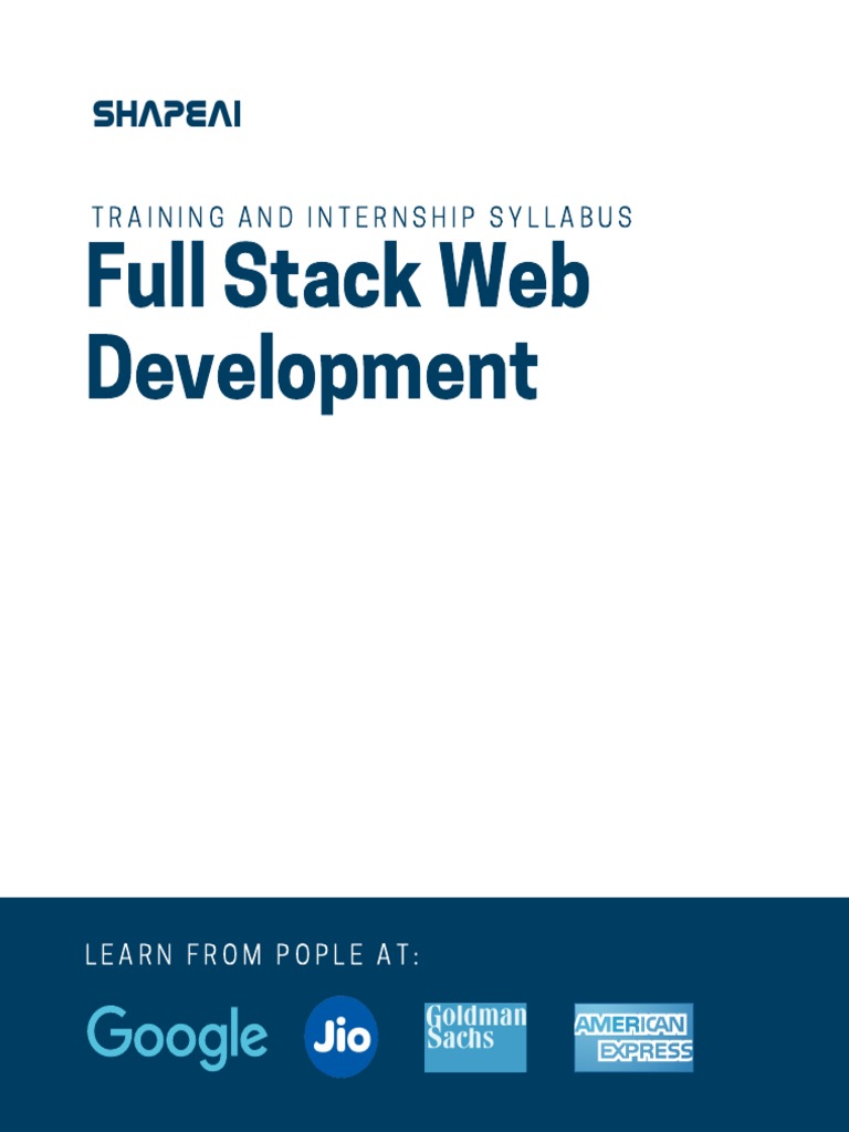Fullstack Web Development Syllabus | Download Free PDF | World Wide Web ...