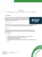 Elites: English Language Investment and Training For Economic Success Fact Sheet