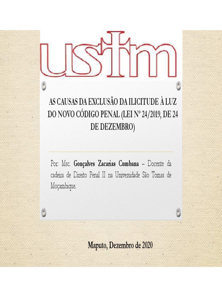 AS CAUSAS DA EXCLUSÃO DA ILICITUDE À LUZ Do Novo C.P PDF Crime e violência Crimes