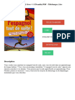 L'espagnol tout de suite! (1 livre + 1 CD audio) PDF - Télécharger, Lire