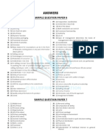 Answers: Sample Question Paper 6