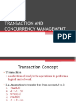 Transaction and Concurrency Management