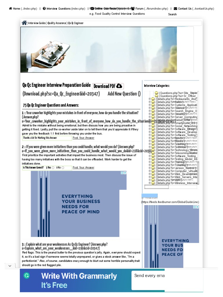 QA QC ELECTRICAL ENGINEER INTERVIEW QUESTIONS AND ANSWERS PDF intelligence overview