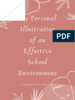 My Personal Illustration of An Effective School Environment: - A Descriptive Paragraph