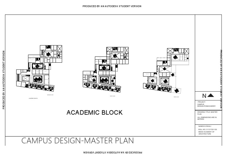 Campus Design-Master Plan: Academic Block | PDF | Lecture | Academia