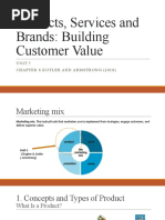 Products, Services and Brands: Building Customer Value: Unit 5 Chapter 8 Kotler and Armstrong (2018)