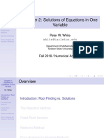 Chapter 2: Solutions of Equations in One Variable: Peter W. White White@tarleton - Edu