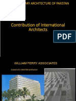 Contribution of International Architects: Contemporary Architecture of Pakistan