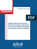 Medical Electrical Equipment - Part 2-19: Particular Requirements For The Basic Safety and Essential Performance of Infant Incubators