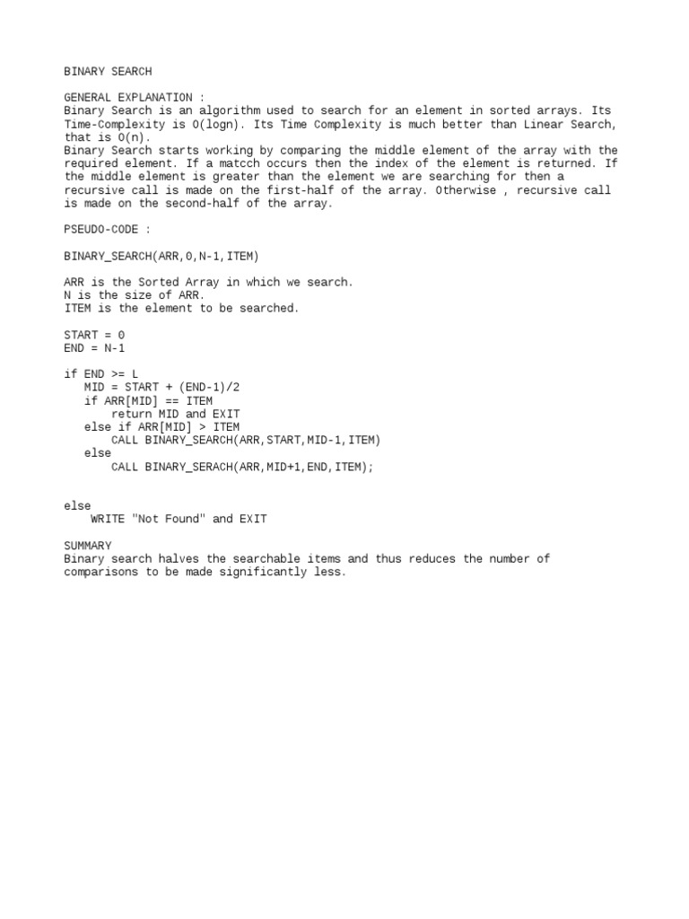 Binary Search Explained | PDF