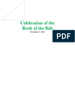Celebration of The Birth of The Báb: November 5, 2021